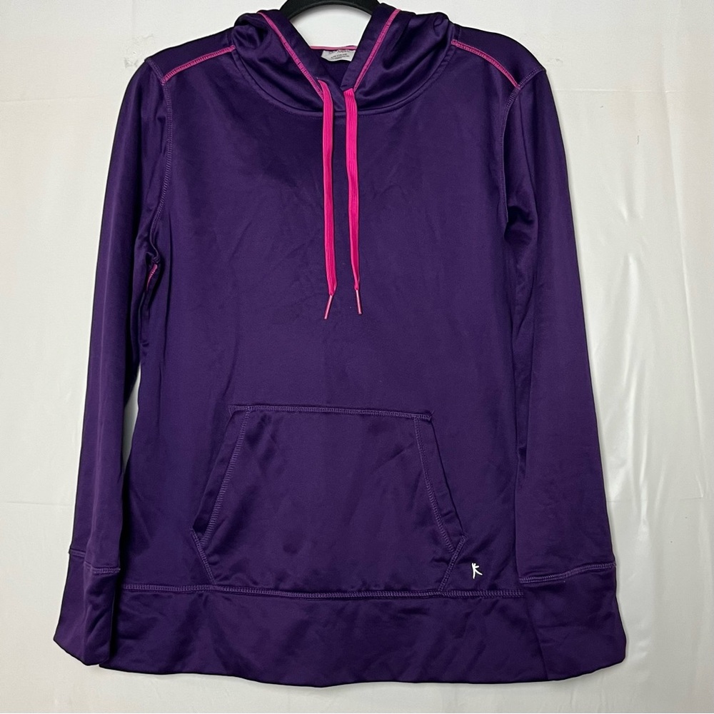 5/$30 Dan skin now women athletic purple hoodie sweatshirt size large 12/14‎
